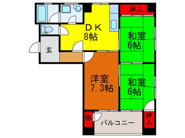 吉田ビルの物件間取画像